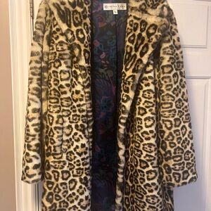 Trina Turk Animal Print Teddy Jacket